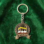 Makkah themed decorative metal keyring with pendant