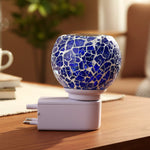 Artistic mosaic glass night lamp for cozy home illumination