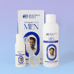 Bleach lotion bottle from the men's skin bleach kit designed to lighten facial hair.