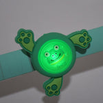 Variety of Kids LED Slap Bracelets in different colors and animal designs, ready for gifting.
