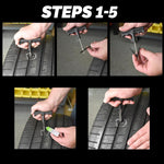 Brown quick seal emergency strips designed for effective tyre puncture repair.