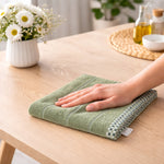Soft cotton bath towel texture close-up, showcasing quality fabric