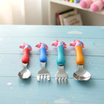 Cute unicorn cutlery for kids' self-feeding learning