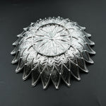 Side view of the lightweight silver finish serving tray, emphasizing its compact design.