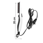 Versatile electric styling comb suitable for all hair types.