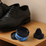 Leather shoes and accessories maintained with instant shoe shine sponge