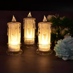 Collection of LED Tea Light Candles creating a soft, festive glow.