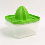 Orange juicer with juice collector container for mess-free pouring