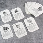 Detailed view of a fruit flashcard showing clear English fruit name and image