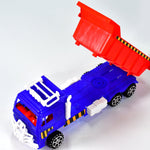 Detailed view of the sturdy construction of the Friction Power Truck Toy.