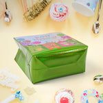 Festive and colorful reusable birthday gift bag with fun design