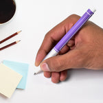 Black gel pen featuring comfortable anti-slip grip