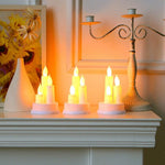 A single LED taper candle standing tall, ready to brighten up any festive occasion like Diwali.