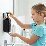 Stylish black and gold handwash pump dispenser for bathroom or kitchen