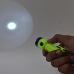 Close-up image of USB charging port on LED flashlight torch