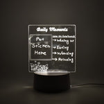 Styleva 3D acrylic decorative lamp on a wooden desk, showcasing its warm glow.