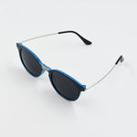 Model wearing stylish UV Protected Round Sunglasses, demonstrating their lightweight fit for men and women.