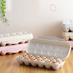 Organized fridge interior with a full fridge egg holder, keeping eggs fresh and accessible.