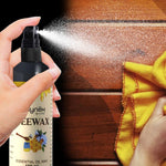 Protective finish applied with Shynex surface shine spray on wood surface.