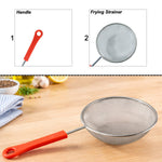 Kitchen strainer basket used to remove oil from fried snacks