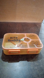 Compact leak-proof lunch box with utensil storage for travel