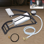 Carivox steel foot air pump, ideal for inflating vehicle tires.