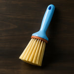Durable handheld plastic cleaning brush with strong nylon bristles