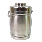 Interior view of the spacious stainless steel lunch box.