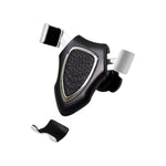 Adjustable car phone mount demonstrating 360-degree rotation capability.