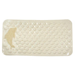 Anti-slip bath mat positioned inside bathtub providing secure footing