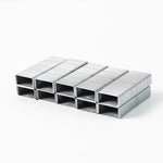 Rust-resistant galvanized steel staples for office, school, and home use