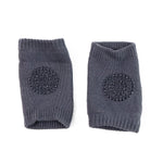 Winter warm wool knee protectors for toddlers in dark grey