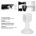 Durable silicone door stopper placed behind door lever to keep door open