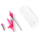 Angle measuring geometry tool set including a compass for school projects