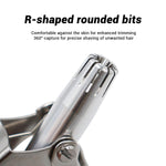 Handheld stainless steel nose hair removal device for precision trimming