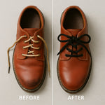 A white sneaker showcasing new mixed color polyester shoe laces tied stylishly.