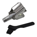 Side view of the portable manual nose hair clipper, showcasing its sleek finish.