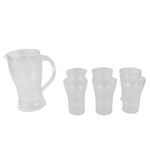 Elegant design lemon jug set with spill-resistant lid and sturdy handle