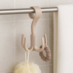 Multi-use swivable hook rack for hanging belts, caps, and kitchen tools