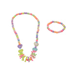 Stretchable Kids Pearl Necklace Set with matching bracelet.