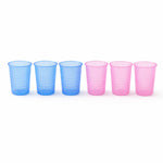 Close-up of durable plastic beverage glasses