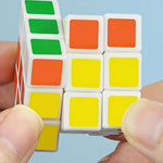 A close-up view of the Rubik's Cube 3x3 showing its durable ABS plastic pieces and internal mechanism.