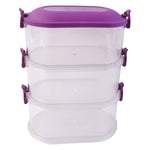 Full set of stackable airtight food storage containers
