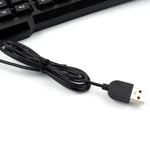 Durable ABS material wired keyboard with USB interface.