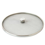 Mesh cover for frying pan or kadhai preventing oil splatter during frying
