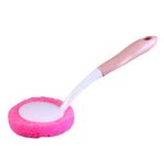 Kitchen dish scrubber tool with comfortable non-slip grip for secure handling