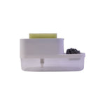 Bottom view showing drip tray and pour spout of dish soap dispenser