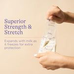 Packaging for FERVENT Breastmilk Storage Bags, showing the 60-piece set information.