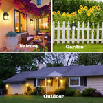 Comparison of the Solar Wall Lamp's illumination area versus standard lights.