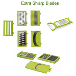 Ergonomic design of the Quickslice vegetable chopper highlighting its sturdy base.